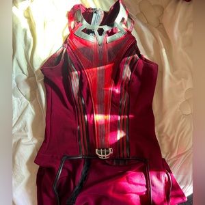 SIM COSPLAY WANDAVISON SCARLET WITCH COSTUME. All pieces included EXPECT BOOTS!